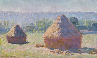 Grainstacks at the end of the Summer, Morning effect by Claude Monet